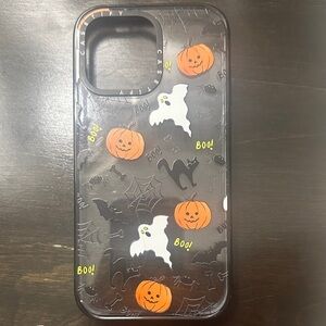 Casetify Spooky Pumpkin and Ghost Phone Case - Black and Orange